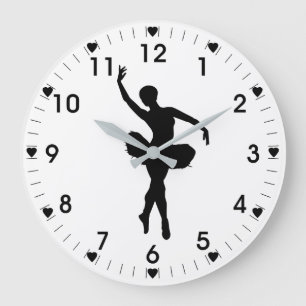 Reloj Redondo Grande Ballerina De Fondo Blanco