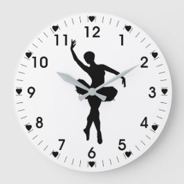 Reloj Redondo Grande Ballerina En Un Fondo Blanco