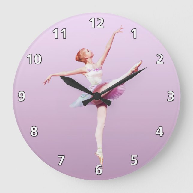 Reloj Redondo Grande Ballerina in Pink and Lavender (Anverso)