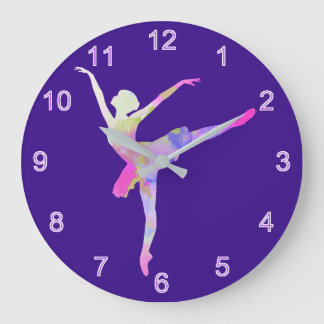 Reloj Redondo Grande Ballerina púrpura