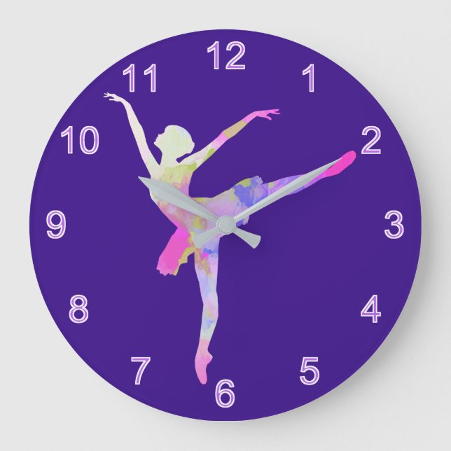 Reloj Redondo Grande Ballerina púrpura (Anverso)