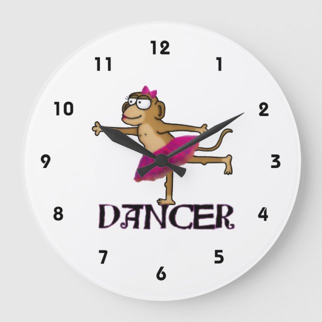 Reloj Redondo Grande Ballet de mono (Anverso)