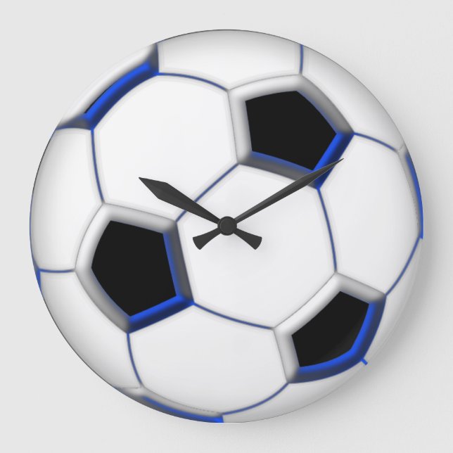 Reloj Redondo Grande Balón de fútbol 10,75" (Anverso)