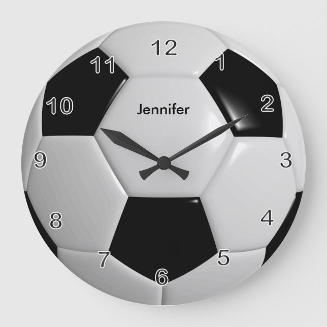 Reloj Redondo Grande Balón de fútbol grande Reloj (Anverso)