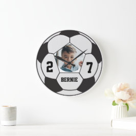 Reloj Redondo Grande Balón de fútbol personalizado para jugador de equi