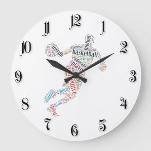 Reloj Redondo Grande Baloncesto