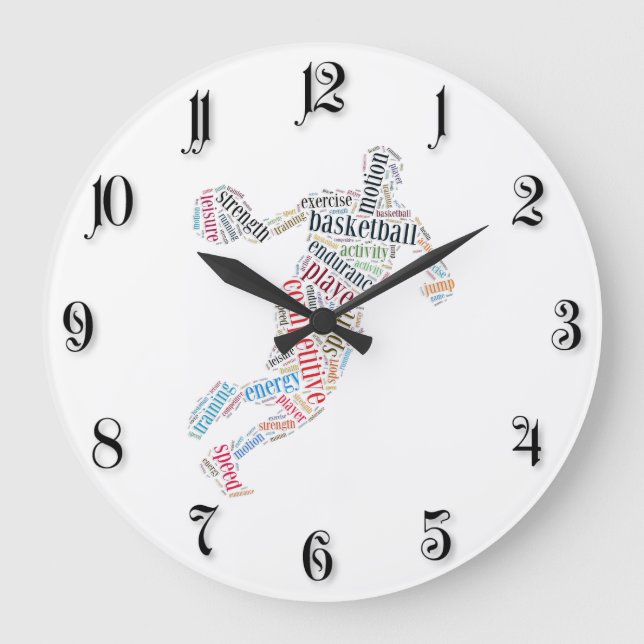 Reloj Redondo Grande Baloncesto (Anverso)