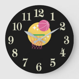 Reloj Redondo Grande Baloncesto