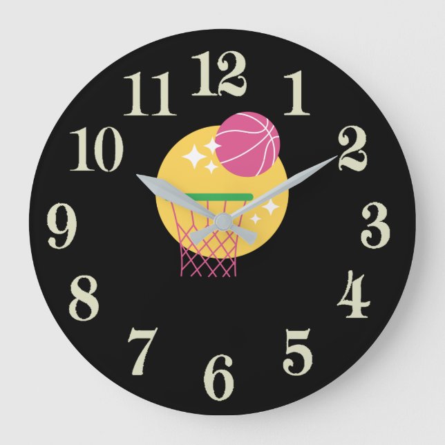 Reloj Redondo Grande Baloncesto (Anverso)