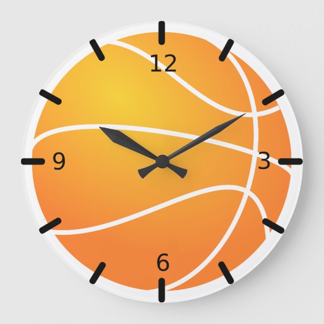Reloj Redondo Grande Baloncesto grande (Anverso)