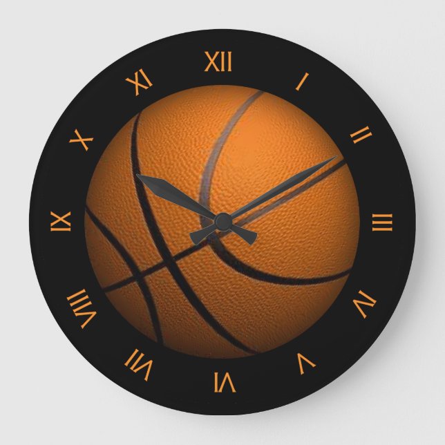 Reloj Redondo Grande Baloncesto Muro deportivo (Anverso)
