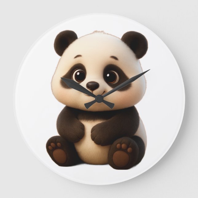 Reloj Redondo Grande - "Bamboo Baby" – (Anverso)