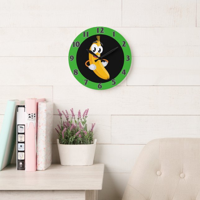 Reloj Redondo Grande Banana (Sala de lectura)