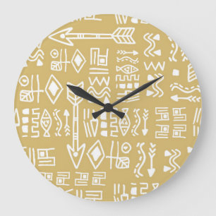 Reloj Redondo Grande Bandas tribales africanas: el egipcio bohemio sin