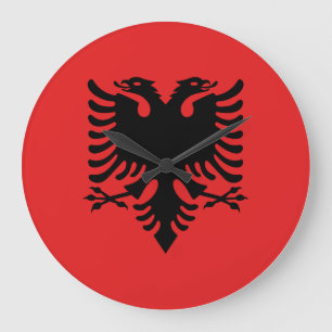 Reloj Redondo Grande Bandera albanesa