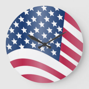 RELOJ REDONDO GRANDE BANDERA AMERICANA