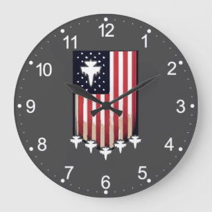 Reloj Redondo Grande Bandera Americana 4 de Julio-65079
