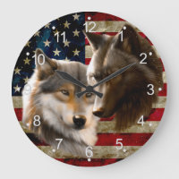 Bandera americana de los lobos