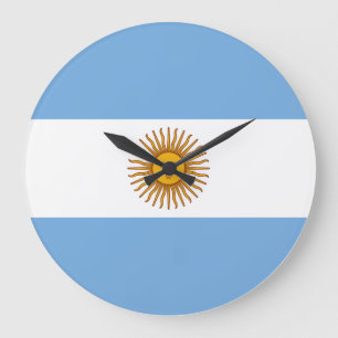 Reloj Redondo Grande Bandera argentina