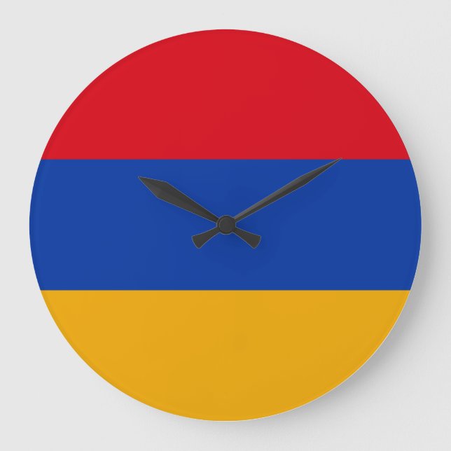 Reloj Redondo Grande Bandera armenia (Anverso)