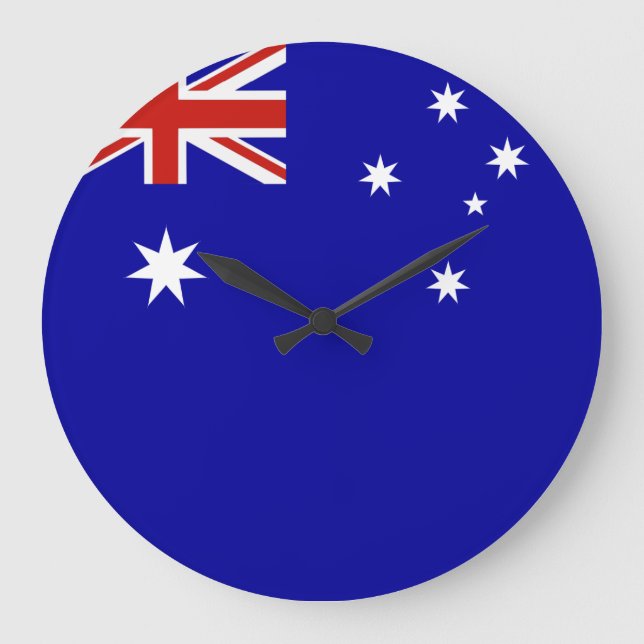Reloj Redondo Grande Bandera australiana (Anverso)