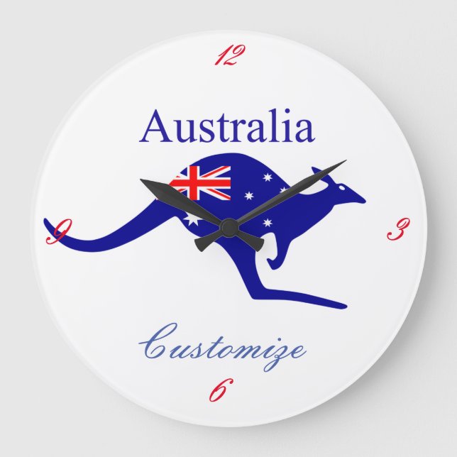 Reloj Redondo Grande Bandera australiana Thunder_Cove (Anverso)