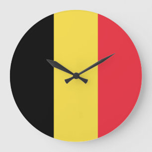 Reloj Redondo Grande Bandera belga