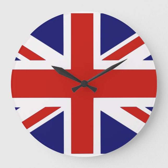 Reloj Redondo Grande Bandera británica (Anverso)