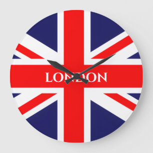 Reloj Redondo Grande Bandera británica de Londres
