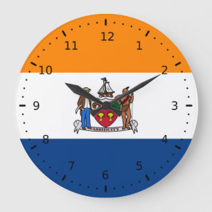 Reloj Redondo Grande Bandera de Albany, Nueva York