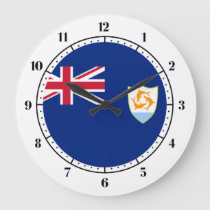Reloj Redondo Grande Bandera de Anguillian