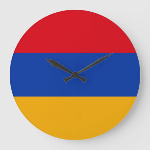 Reloj Redondo Grande Bandera de Armenia