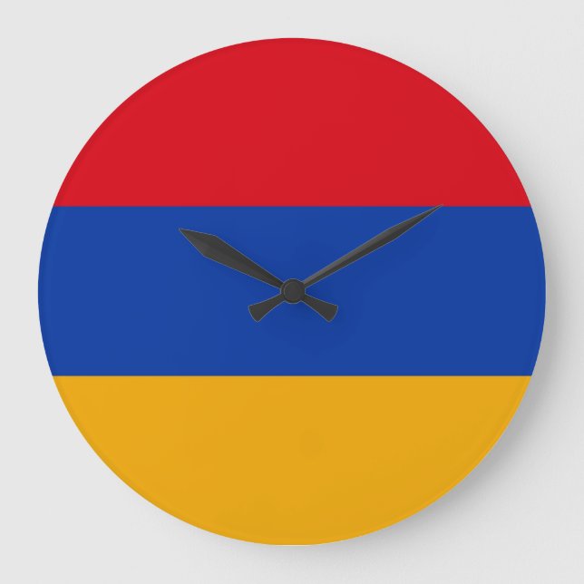 Reloj Redondo Grande Bandera de Armenia (Anverso)