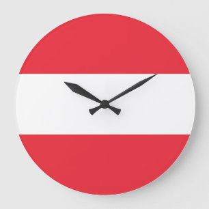 Reloj Redondo Grande Bandera de Austria (austriaca)