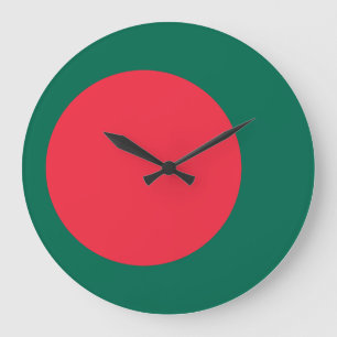 Reloj Redondo Grande Bandera de Bangladesh