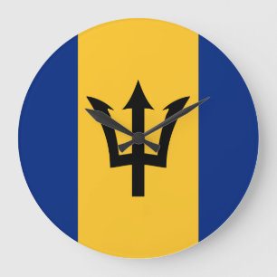 Reloj Redondo Grande Bandera de Barbados