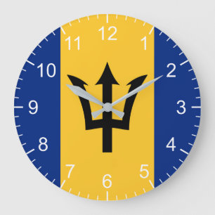 Reloj Redondo Grande Bandera de Barbados