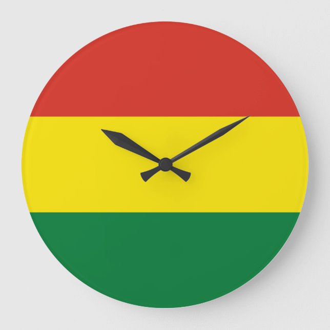Reloj Redondo Grande Bandera de Bolivia (Bolivia) (Anverso)