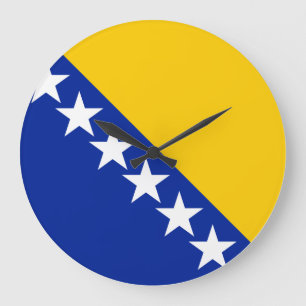 Reloj Redondo Grande Bandera de Bosnia y Herzegovina