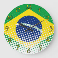 Bandera De Brasil Con Efecto De Medio Tono