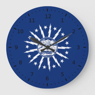 Reloj Redondo Grande Bandera de Búfalo, Nueva York