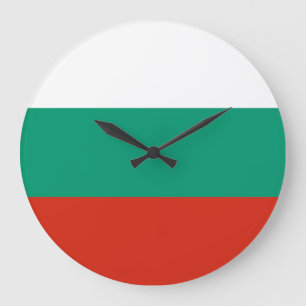 Reloj Redondo Grande Bandera de Bulgaria