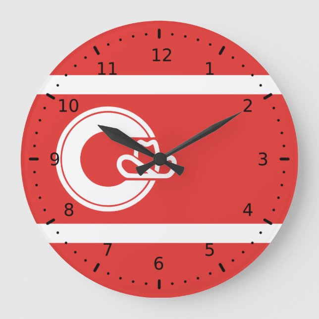 Reloj Redondo Grande Bandera de Calgary, Alberta (Anverso)