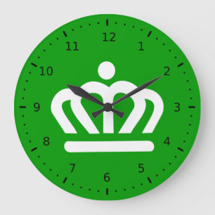 Reloj Redondo Grande Bandera de Charlotte, Carolina del Norte