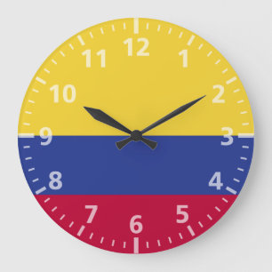 Reloj Redondo Grande Bandera de Colombia