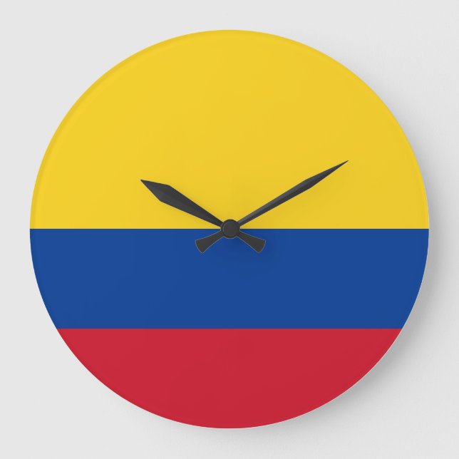 Reloj Redondo Grande Bandera de Colombia (Anverso)