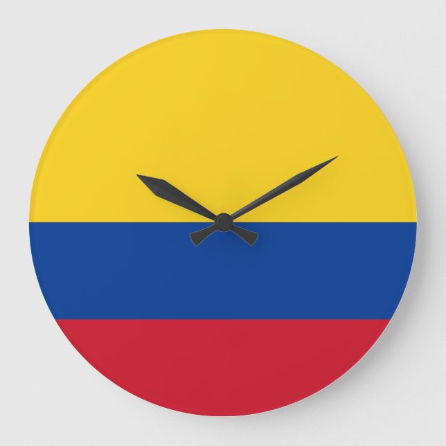 Reloj Redondo Grande Bandera de Colombia (Colombia) (Anverso)