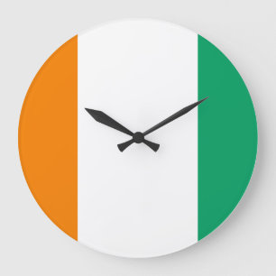 Reloj Redondo Grande Bandera de Costa de Marfil