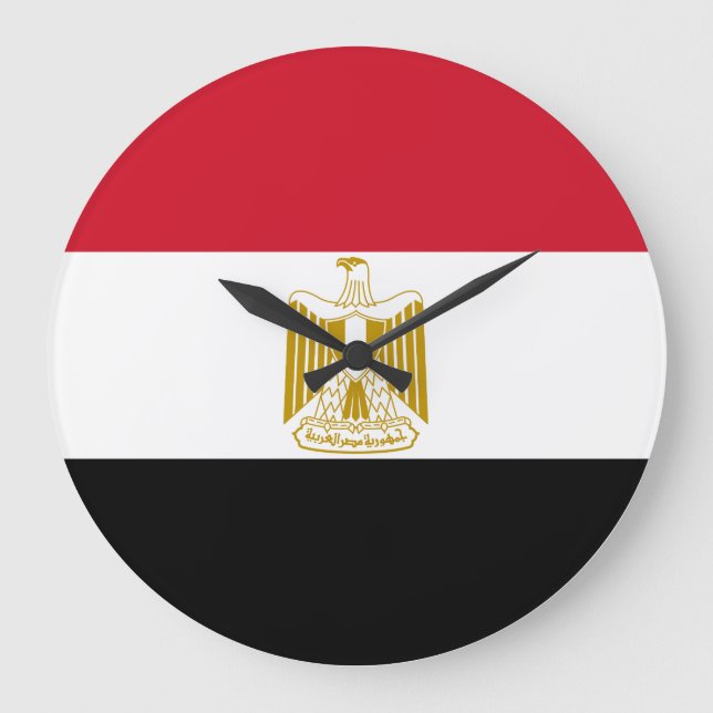Reloj Redondo Grande Bandera de Egipto (Egipto) (Anverso)