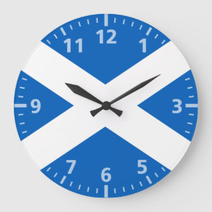 Reloj Redondo Grande Bandera de Escocia